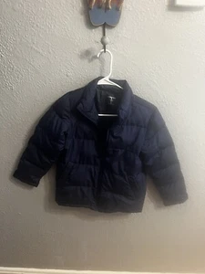 Kids Lands End Navy full zip l puffer jacket Size Small 8 - Picture 1 of 7