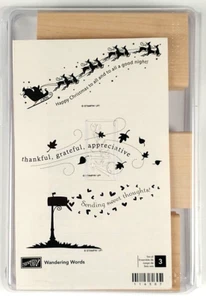Christmas Stampin Up Wandering Words NEW Reindeer, Santa, Sleigh Valentine L561 - Picture 1 of 2