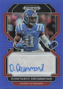 2023 Prizm Draft Picks Dontario Drummond Blue Rookie Autograph Auto RC 112/149 - Picture 1 of 2