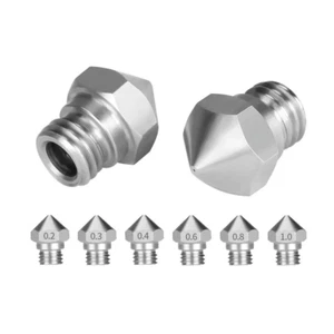 2x MK10 Edelstahldüse 1,75 mm / 0,2, 0,3, 0,4, 0,5, 0,6, 0,8, 1,0 mm - Bild 1 von 1