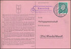 Landpost Ennerich über LIMBURG (LAHN) 31.01.1960 auf Postkarte nach Rheda/Westf.
