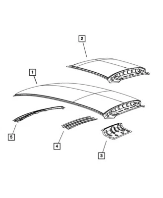 Cabezal trasero techo genuino Mopar 68071183AB para Fiat 500 2012-2015 Foto 1 de 4