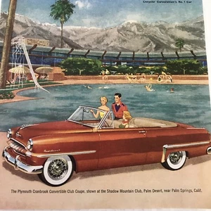 Plymouth Cranbrook Convertible Vtg 1953 Print Ad - Picture 1 of 3