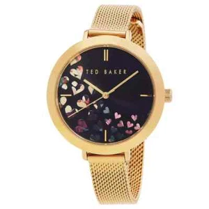Ted Baker Ladies Ammy Floral Quartz Black Dial Watch - BKPAMF109 NEW - Picture 1 of 4
