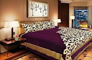 Luxury Bedsheet 500 TC Chenille Velvet Heavy Bed King Size with 2 Pillow Covers