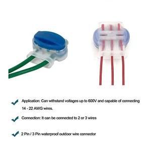 Waterproof Cable Connectors Electrical Robotic Lawn Mower Wire Cable Connect - Picture 1 of 6