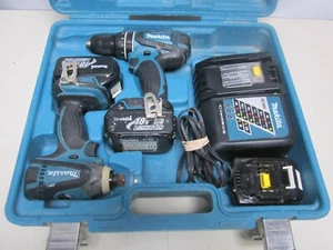 Makita XDT04 & XPH01 impact & drill driver combo set w/ 3 batteries charger case - Picture 1 of 8
