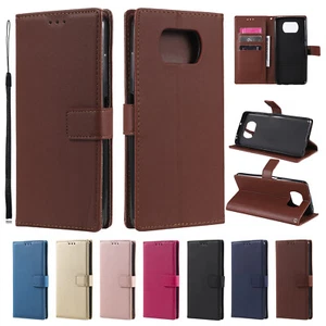 Leather Card Wallet Flip Case Cover For Xiaomi Redmi Note 9 8T 8 Pro Redmi 9 8 - Picture 1 of 19