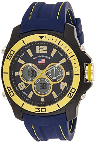 U.s. Polo Assn. Sport Mens US9322 Sport Watch With Navy Rubber Band