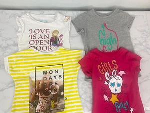Disney Chlidren Place 1989 Cat Jack T-Shirts Girls S 5/6 Lot of 4 Frozen Pink U - Picture 1 of 5