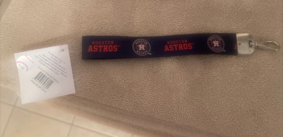 Houston Astros Wristlet Keychain Small Lanyard  MLB 9” - Image 1 of 1
