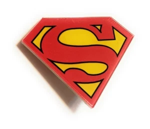 Classic SUPERMAN Logo Acrylic Pin Badge - Cosplay Retro DC collectible USA - Picture 1 of 6