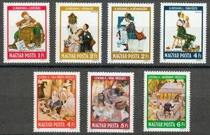 Hungary 1981 MNH Mi 3524-3530 Sc 2716-2719,C435-C437 Norman Rockwell,illustrator - Picture 1 of 2