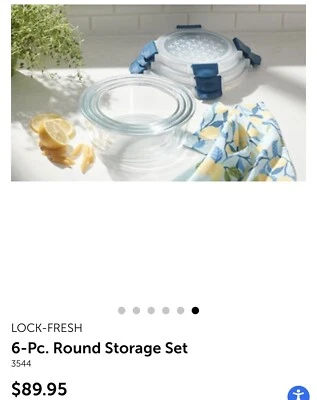 Princess House LOCK-FRESH 6-Pc. Round Storage Set  (3544) - Image 1 of 4