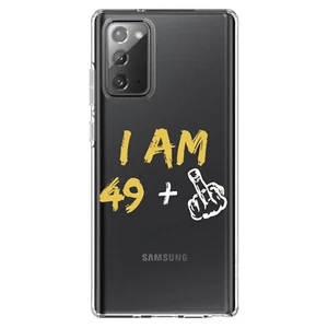 Clear Case for Galaxy Note I Am 49 + 1 Middle Finger - Picture 1 of 7
