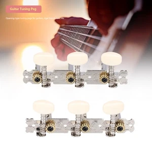 Guitar Tuning Pegs Machine Heads Chrome Plated Dual Holes Left Right 3-in Line - Bild 1 von 22