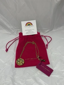 "Collar moneda Southbank cristal multicolor tono dorado Kurt Geiger Londres 16""" - Imagen 1 de 4