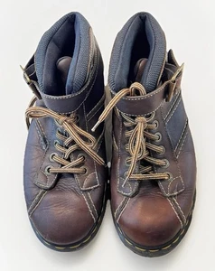 Dr Doc Martens Leather Boots Unisex Size 8 Style 9758 AW004 PC05C Brown Buckles - Picture 1 of 16