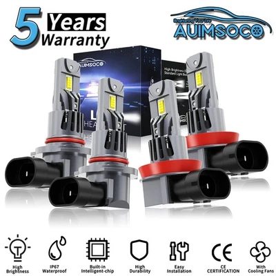 Faros LED de 4 puertas haz alto/bajo 100 W para Honda Insight 2010-2014 hatchback Foto 1 de 4