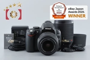 Nikon D5000 12.3 MP DSLR Camera 18-55 55-200 VR Lenses - Picture 1 of 18