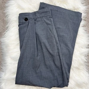 ZARA Wide Leg Pants Womens Size Large Asymmetrical Soft Power Business Office - Picture 1 of 11