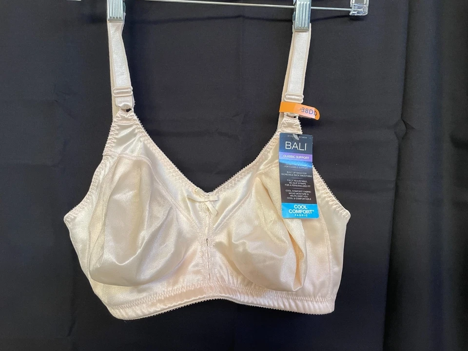 NUEVO CON ETIQUETAS SUJETADOR BALI Beige 34C COOL COMFORT Tela Sin Alambres Satén DF3820 Foto 1 de 1