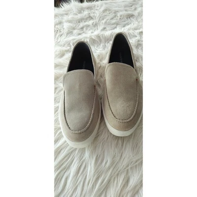 4029) Mocasín Franco Fortini Conner Para Hombre Taupe Sin Cordones Puntera Sin usar, Gamuza Talla EE. UU. 10,5 Foto 1 de 4