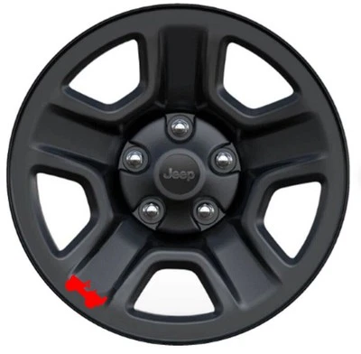 Rojo - Pegatinas de huevo de Pascua con borde de vinilo calcomanía de rueda - se adapta a Jeep (juego de 6) Foto 1 de 3