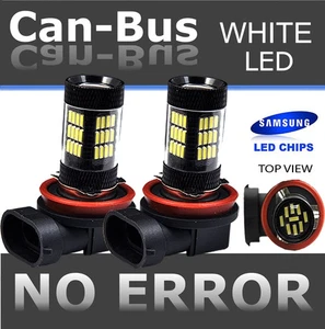 Samsung H11 57W Canbus 57 LED 4014 CHIPS Super White Fog Light Bulb [2 pcs] C165 - Picture 1 of 7