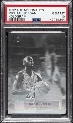 1992 UPPER DECK MCDONALD'S HOLOGRAM MICHAEL JORDAN PSA 10 - Image 1 of 2