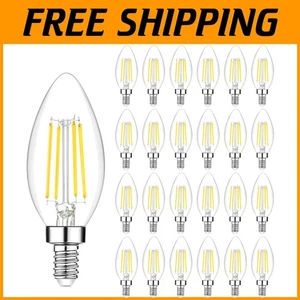 5000K Daylight White Candelabra Bulbs 24-Pack - Picture 1 of 8