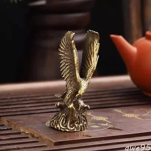 6cm Solid Pure Copper Eagle Ornament Arts and Crafts Office Desktop Decoration - Picture 1 of 3