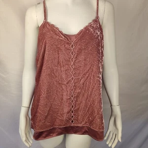 Daniel Rainn Med Rosa Rosa Terciopelo Aplastado Top Romántico Gitano Boho Festival DEFECTOS - Imagen 1 de 11