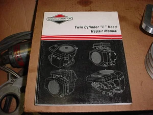BRIGGS & STRATTON SMALL ENGINE TWIN CYL. LAWN & GARDEN MOWER TRACTOR REPAIR BOOK - Picture 1 of 5