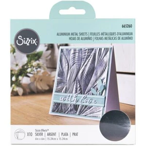 Sizzix Surfacez - láminas de metal de aluminio 10 piezas, 6x6 - plateadas, 665260 - Imagen 1 de 2