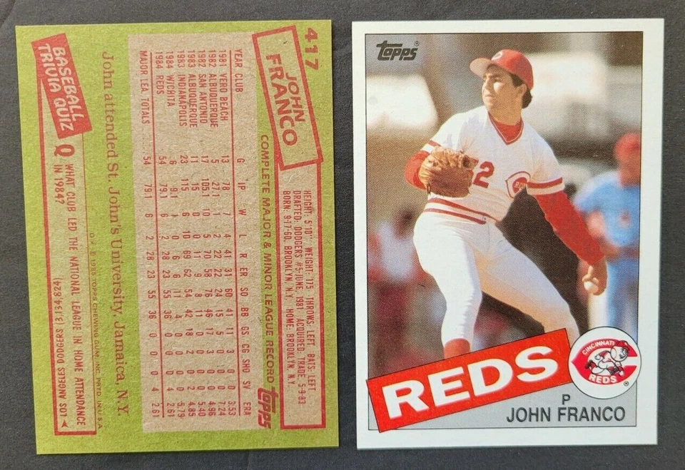 JOHN FRANCO CARDS You Pick TOPPS Fleer Donruss Leaf Score UD 1985 Rookie to 1995 - Image 1 of 1