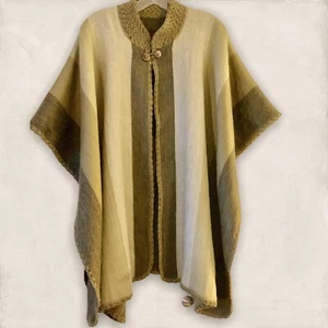 Soft & Cozy Alpaca Hand-knitted Poncho open style Imported S000060 - Picture 1 of 12