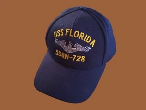 U.S NAVY USS FLORIDA SSGN-728 HAT U.S MILITARY SUBMARINE BALL CAP U.S.A MADE - Picture 1 of 7