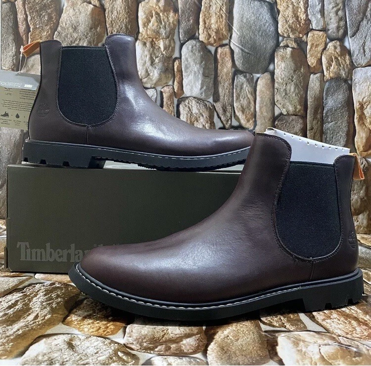 Timberland Men's Belanger EK Leather Chelsea BOOTS 0a2fmf Size 9.5m