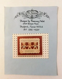 Osos de peluche 1985 patrón de pintura de tole All Seasons Designs by Rosemary West - Imagen 1 de 2