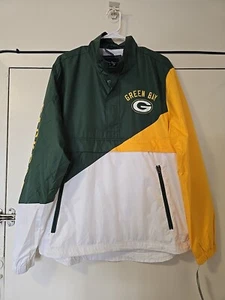 Green Bay Packers NFL G-III Men's Quarter-Zip Snap Up Windbreaker - Picture 1 of 13
