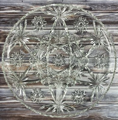 VTG Anchor Hocking Early American Prescut EAPG - 13.5" - 5 Section Serving Tray - Image 1 of 3