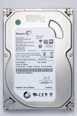 Seagate Barracuda 500GB SATA Desktop Hard Drive Model ST500DM002 P/N 1BD142-541 - Image 1 of 2