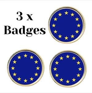 3 x Insignias de pasador de solapa Europa (BU8) - Imagen 1 de 3