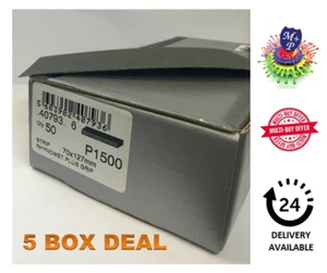 5 Boxes ABRASIVE STRIPS 70x125 Grip SHEET P1500 FLATTING PAPER - Picture 1 of 2
