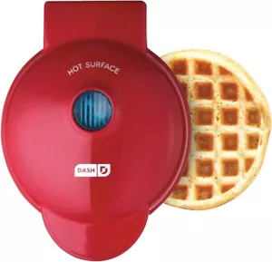 Dash Mini 4" Waffle Maker - Non Stick - 350 Watts - Red - Brand New! - Picture 1 of 1
