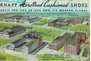 Vintage Postkarte Werbung Knapp Bros Aerotred gepolsterter Schuh Lewistown Maine - Bild 1 von 2