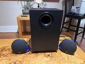 Logitech G560 LIGHTSYNC Gaming Speakers with Game Driven RGB Lighting - Black - Picture 1 of 2