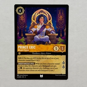 Prince Eric 22/204 Disney Lorcana Ursula's Return Regular Uncommon Card NM - Picture 1 of 2