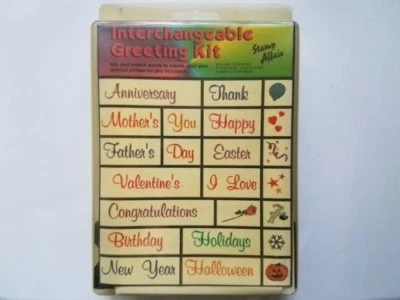 Kit de saludo intercambiable Stamp Affair - 23 estampillas Foto 1 de 3